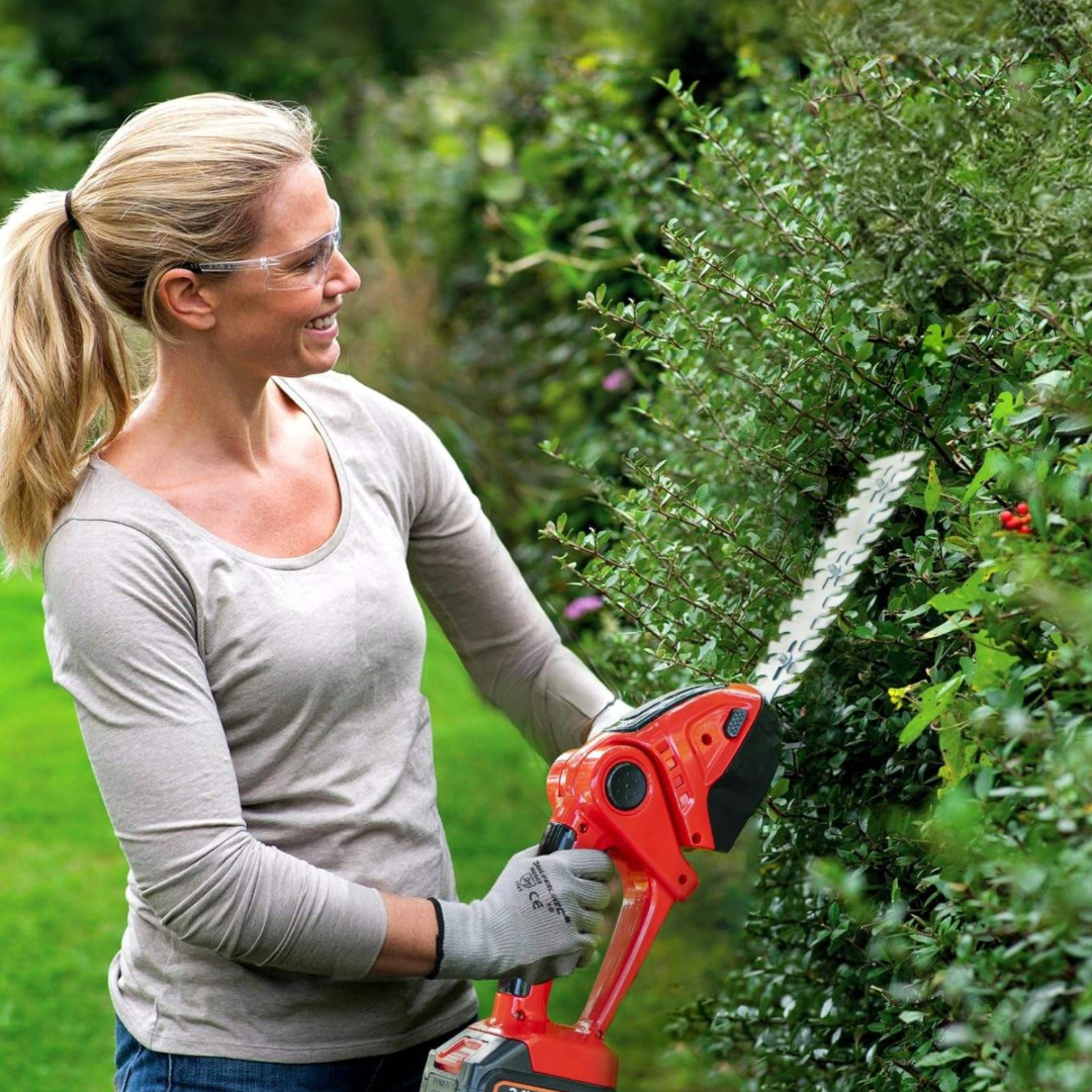 Cordless Hedge Trimmer with Dual-Handle Ergonomic Design