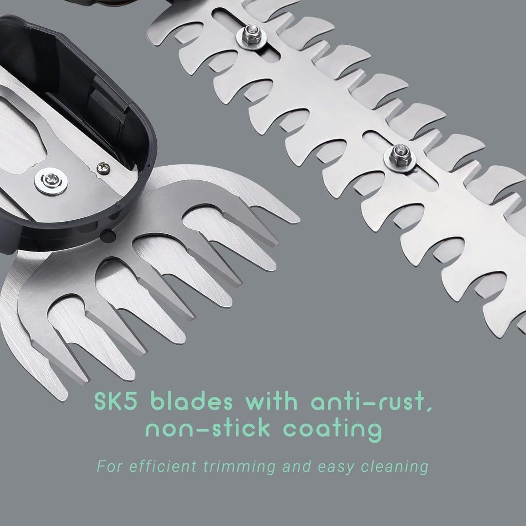 Cordless Hedge Trimmer with Dual-Handle Ergonomic Design