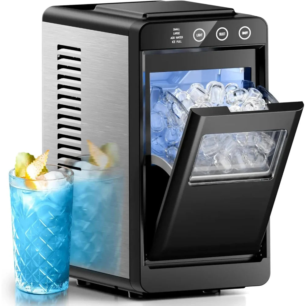 Compact Portable Countertop Ice Maker - Quick, Fresh Ice for Home or Office