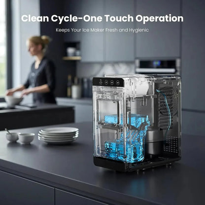 Compact Portable Countertop Ice Maker - Quick, Fresh Ice for Home or Office