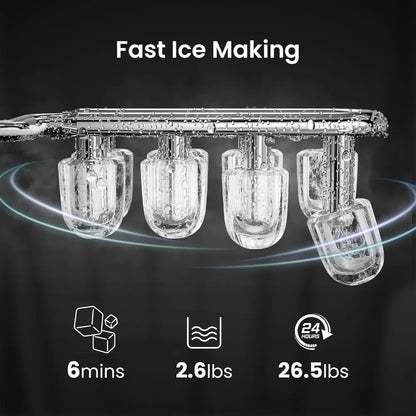 Countertop Nugget Ice Maker - Portable Compact Appliance