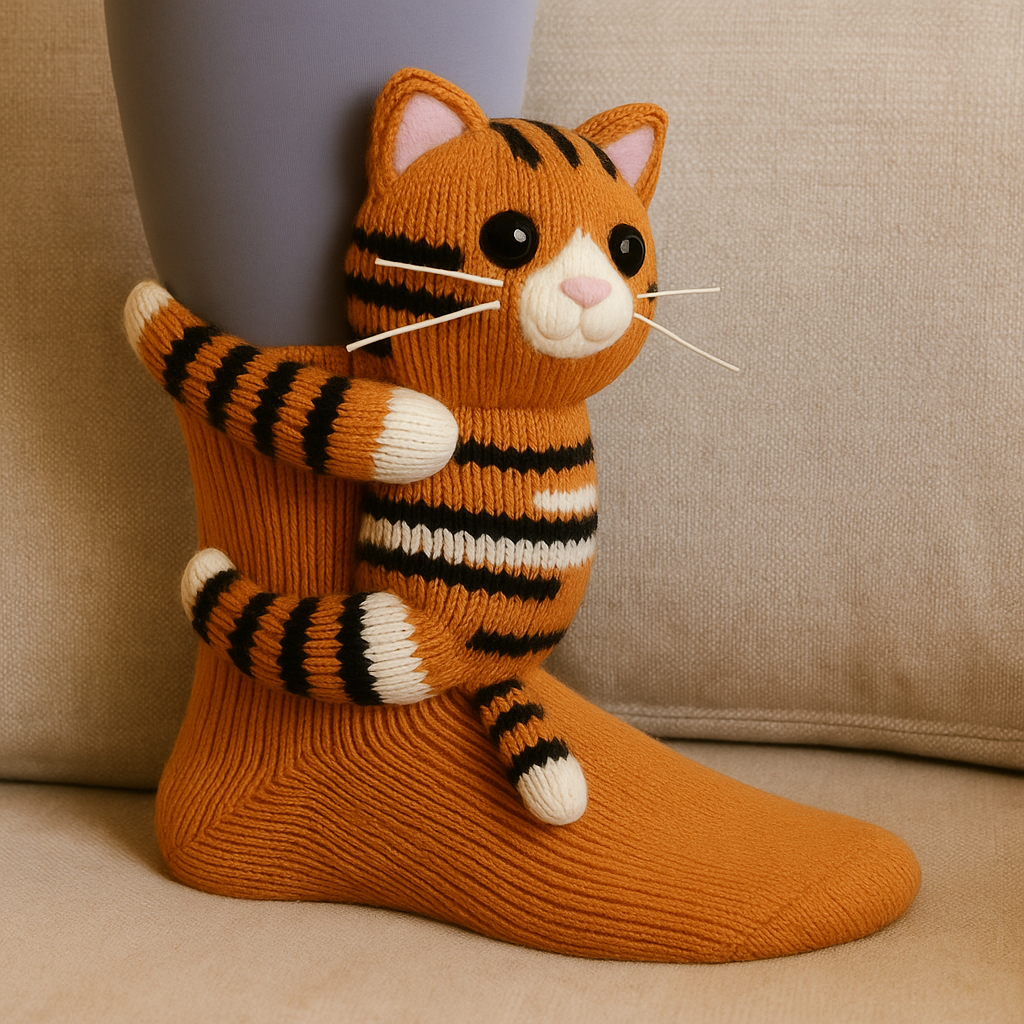 Cozy Animal 3D House Socks with Non-Slip Grips