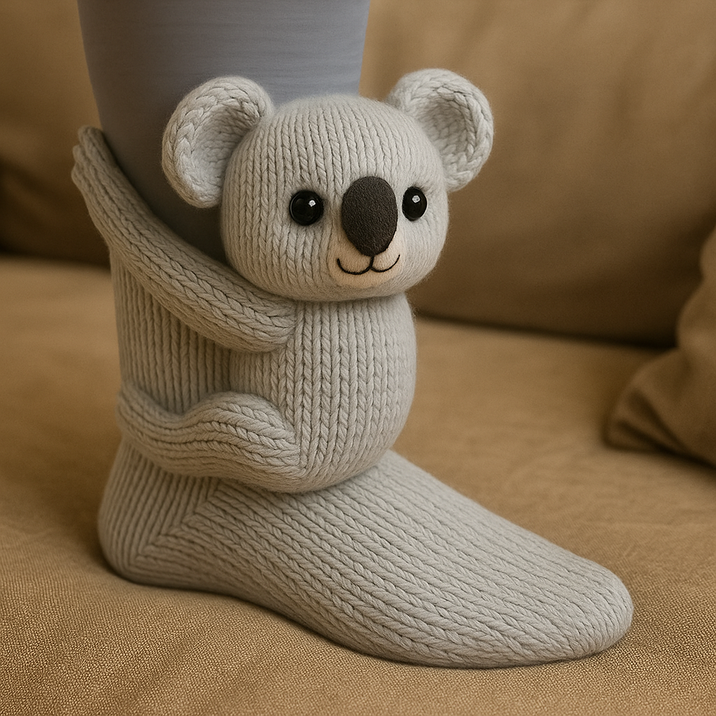 Cozy Animal 3D House Socks with Non-Slip Grips