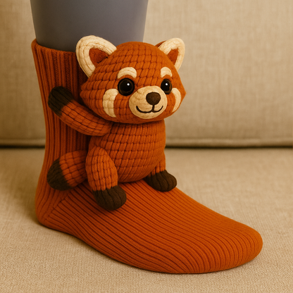 Cozy Animal 3D House Socks with Non-Slip Grips