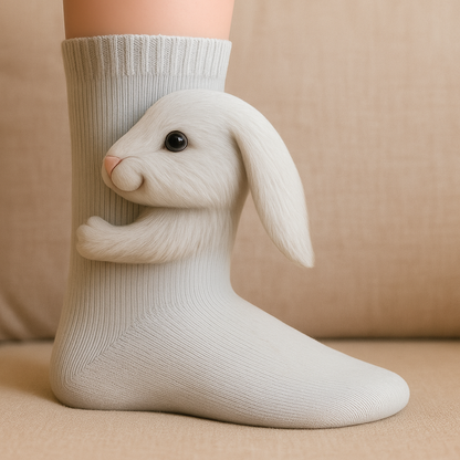Cozy Animal 3D House Socks with Non-Slip Grips