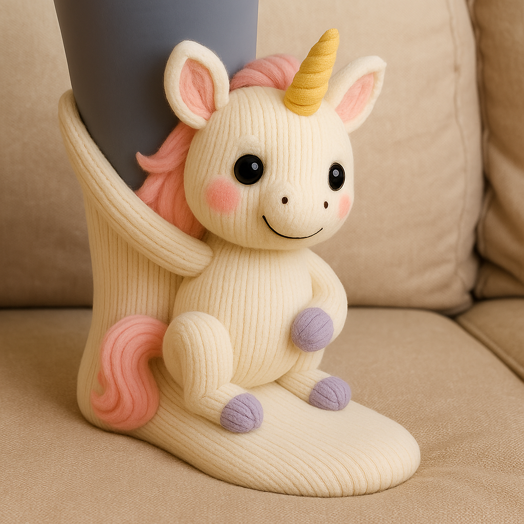 Cozy Animal 3D House Socks with Non-Slip Grips