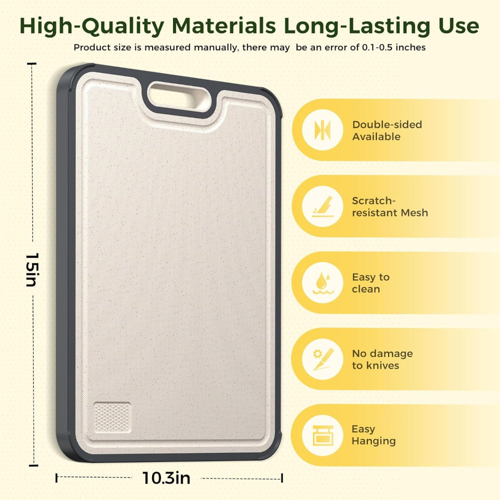 Double-Sided Metal Cutting Board — Reversible Kitchen Prep Board