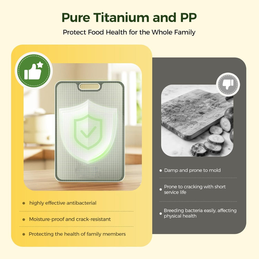 Double-Sided Metal Cutting Board — Reversible Kitchen Prep Board