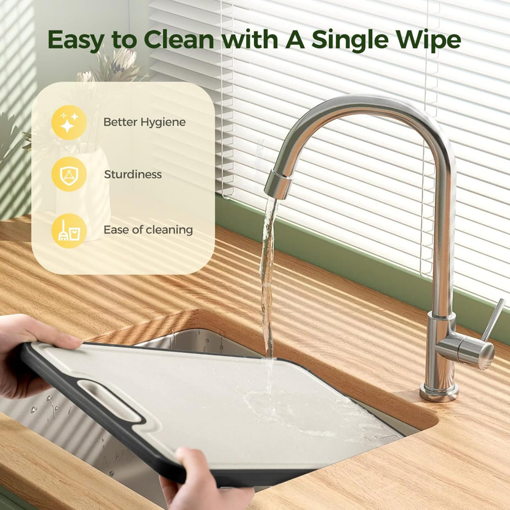 Double-Sided Metal Cutting Board — Reversible Kitchen Prep Board