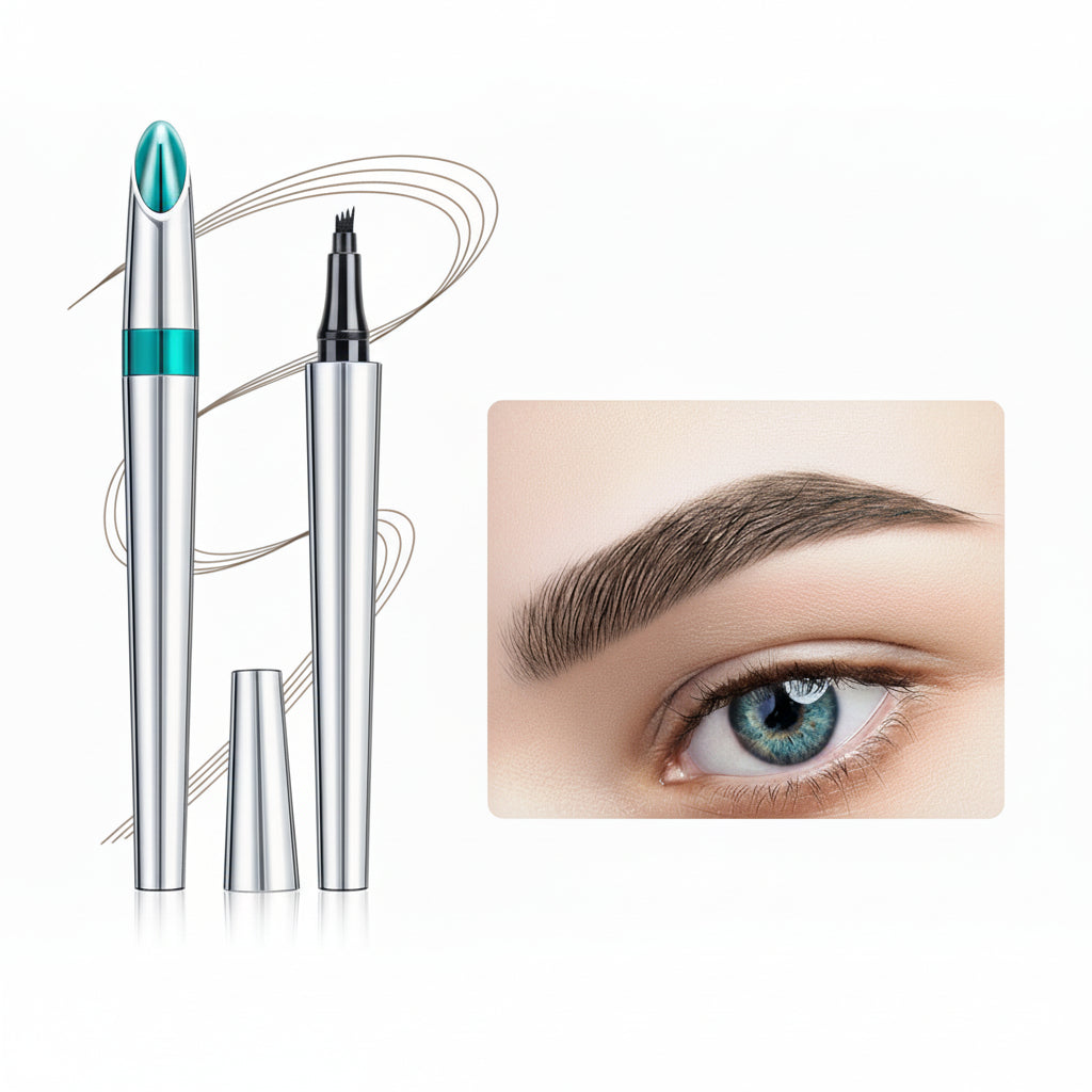4-Tip Microblading Eyebrow Pencil - Waterproof Brow Makeup Pen