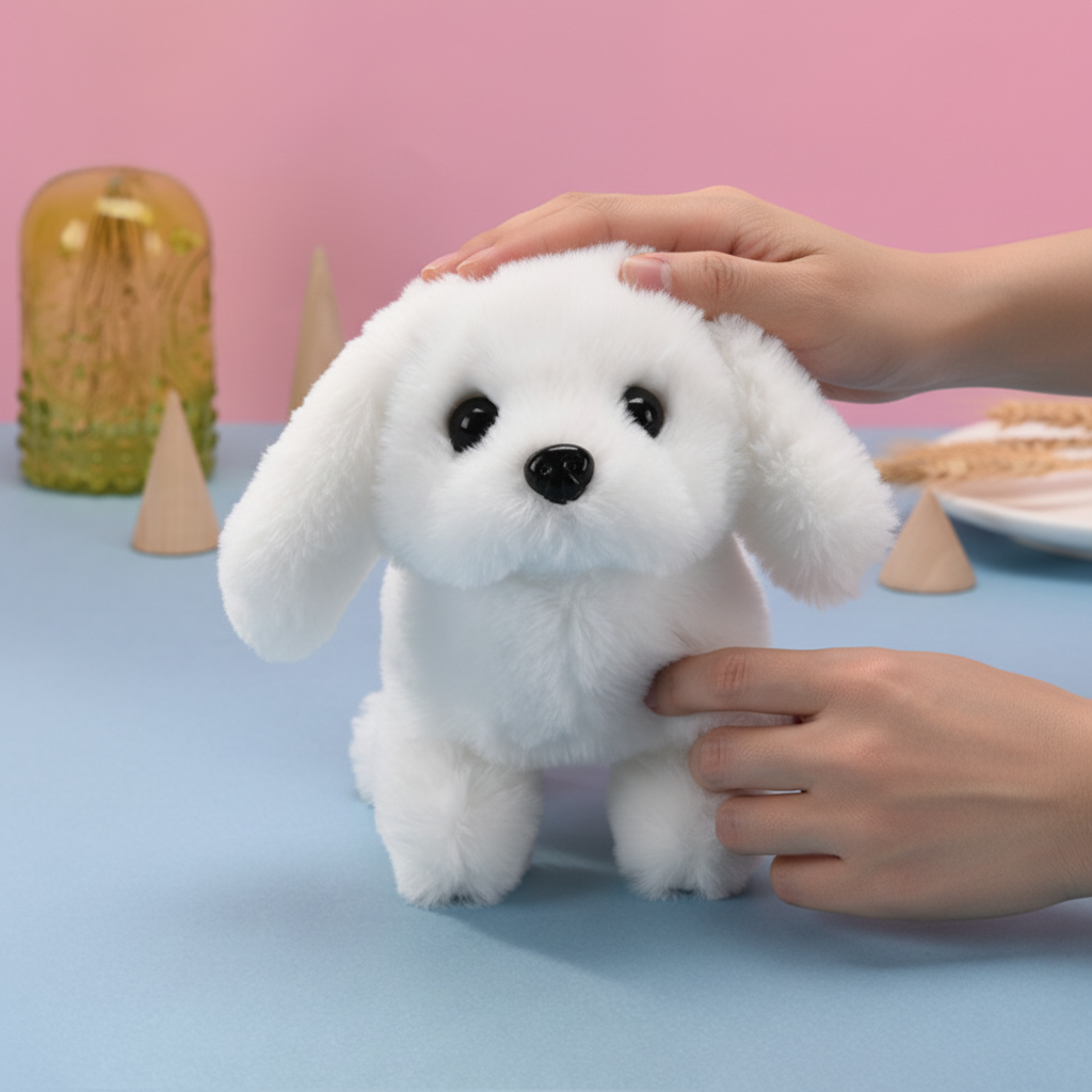 Deluxe Interactive Plush Puppy Toy — Walking, Barking, Soft and Cuddly Dog