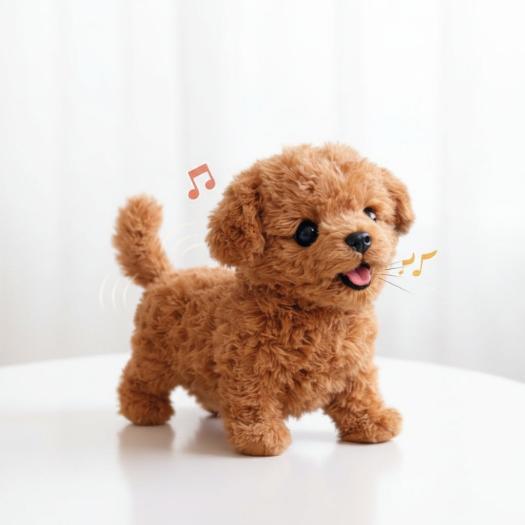 Deluxe Interactive Plush Puppy Toy — Walking, Barking, Soft and Cuddly Dog