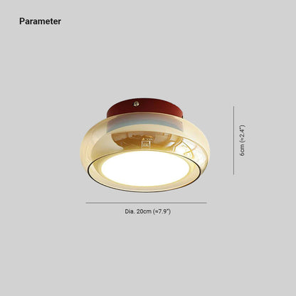 June Retro Glass Flush-Mount Ceiling Light — Elegant LED