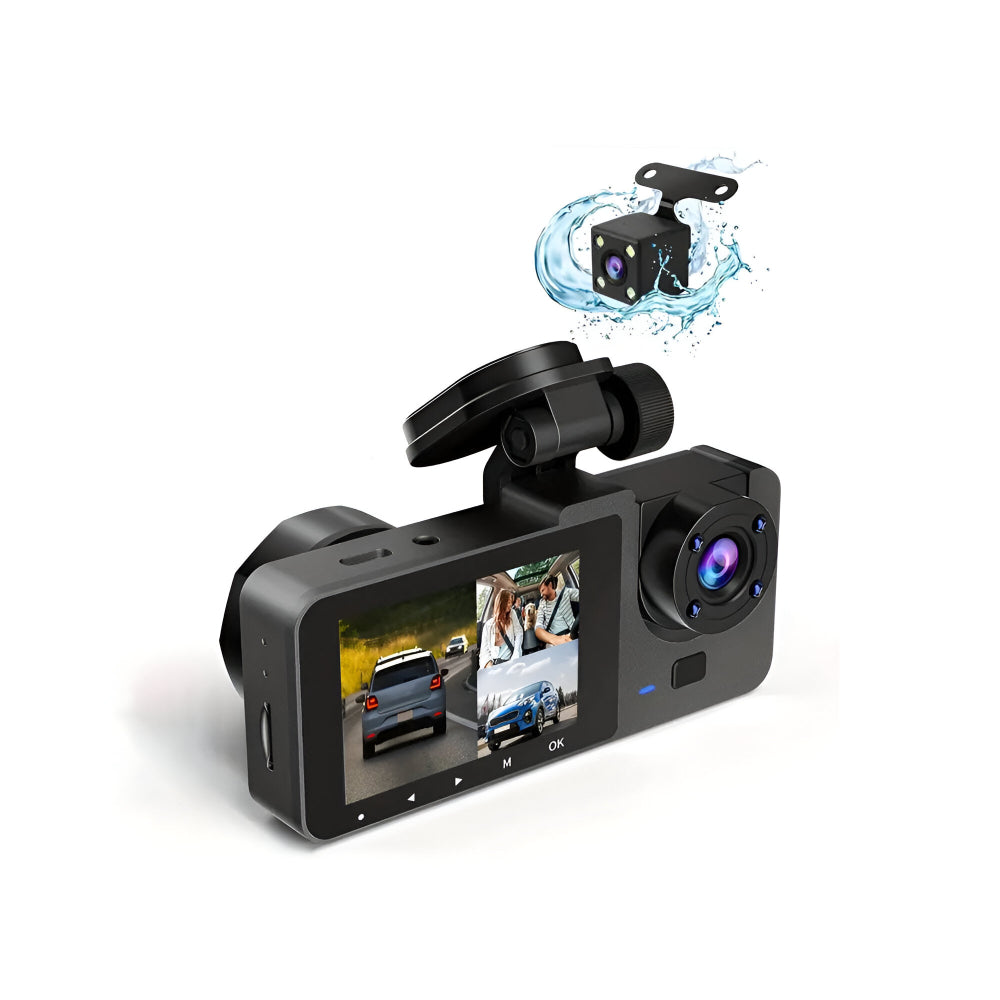 1080P Dual-Lens Dash Cam for Cars – Ultra-Clear Driving Recorder with Parking Monitor