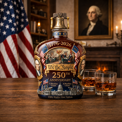 Elegant Lead-Crystal Whiskey Decanter – Decorative Glassware