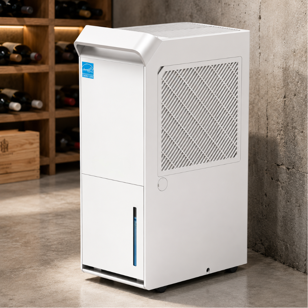 Basement Dehumidifier with Moisture Control and Cooling