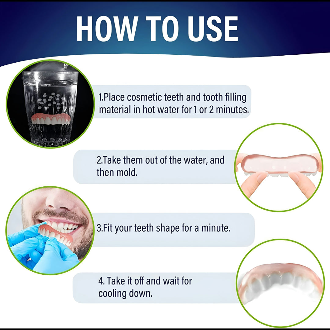 Complete Denture Kit with Silicone-Fit Replacement Teeth