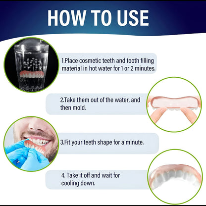 Complete Denture Kit with Silicone-Fit Replacement Teeth