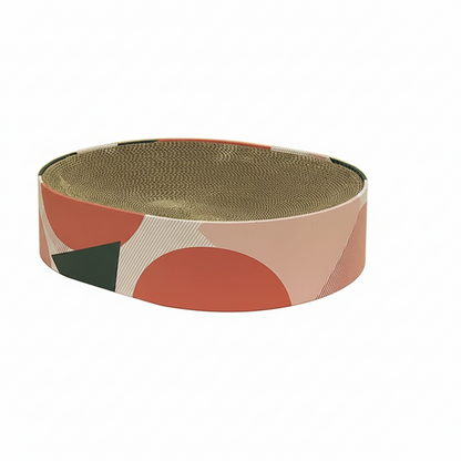 Cozy Round Cardboard Cat Scratcher Bed & Lounge