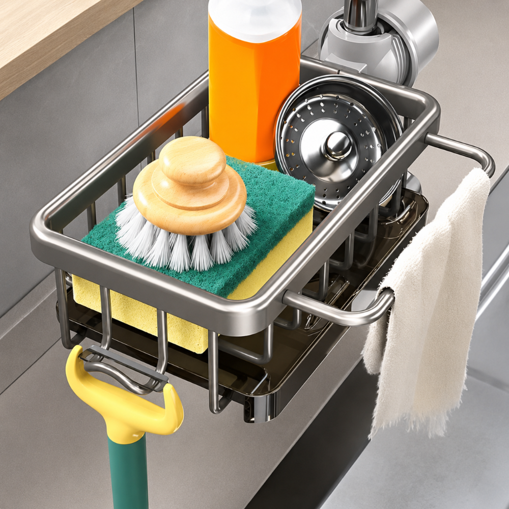 Dish Drying Rack with Sink Caddy – All-in-One Kitchen