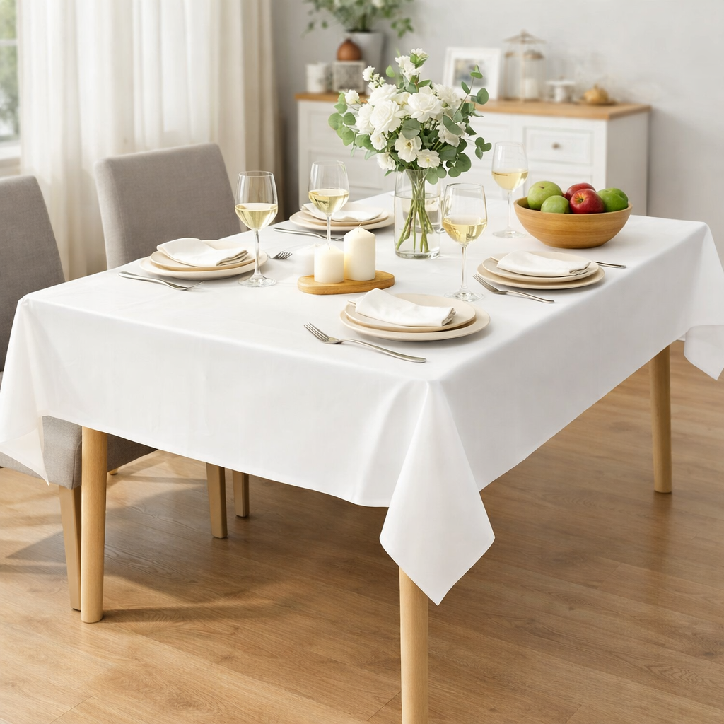 Disposable Plastic Tablecloths Set – Waterproof & Stain-Resistant for Easy Cleanup