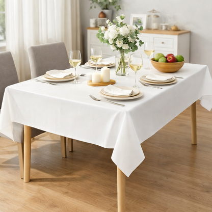 Disposable Plastic Tablecloths Set – Waterproof & Stain-Resistant for Easy Cleanup
