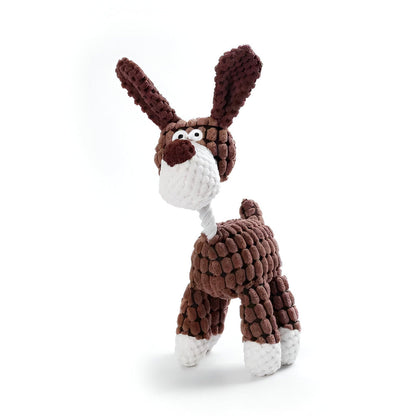 Durable Rope Dog Toy with Chewable Animal Design and Squeaker