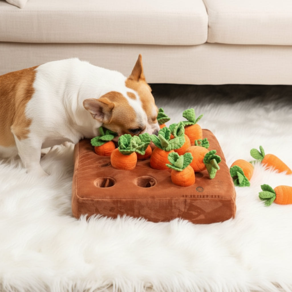 Carrot Snuffle Mat for Dogs – Interactive Puzzle Toy for Treats, Training and Mental Stimulation