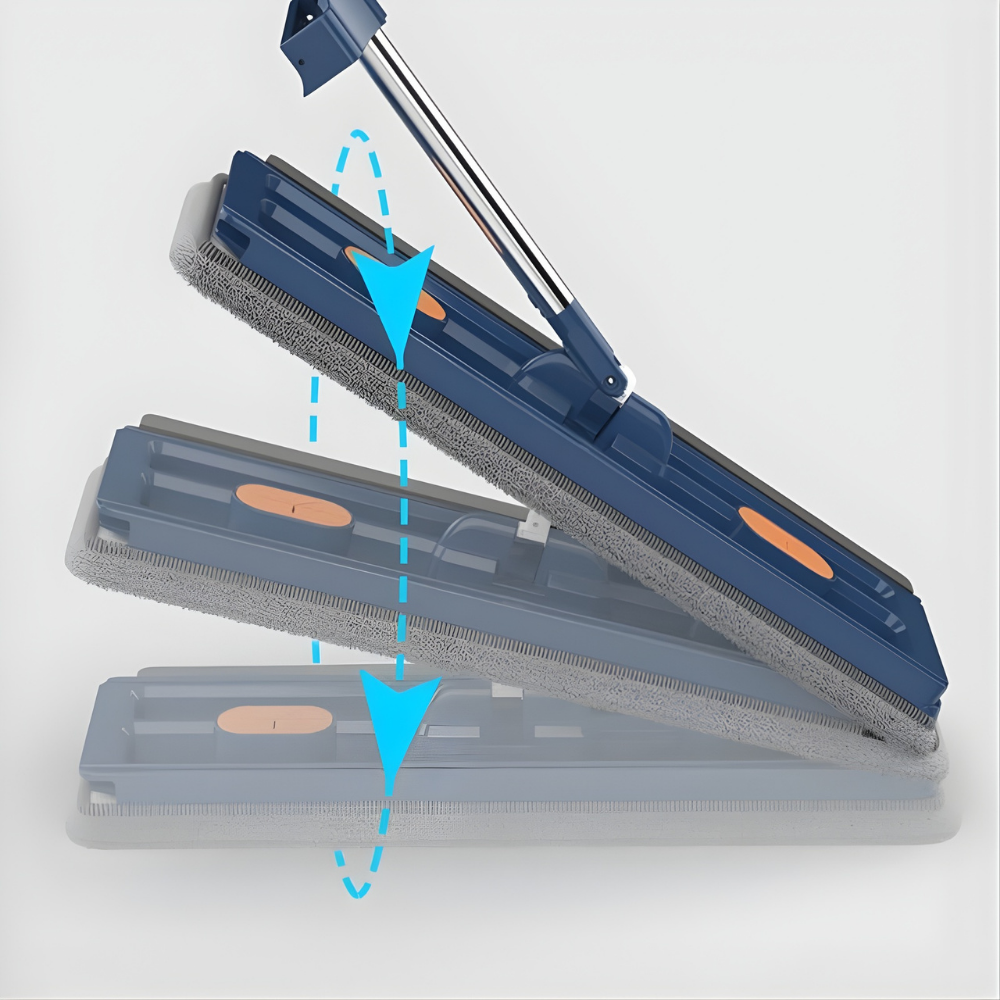 Flat Microfiber Floor Spray Mop with Long-Handle Cleaning System