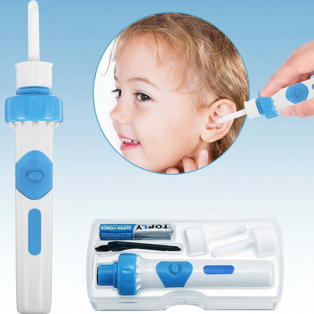 Electric Ear Cleaner with Silicone Tip and Gentle Suction for Safe Wax Removal