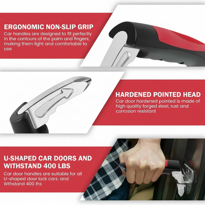 Car Emergency Tool Kit with Safety Window Breaker and Door Assist Handle