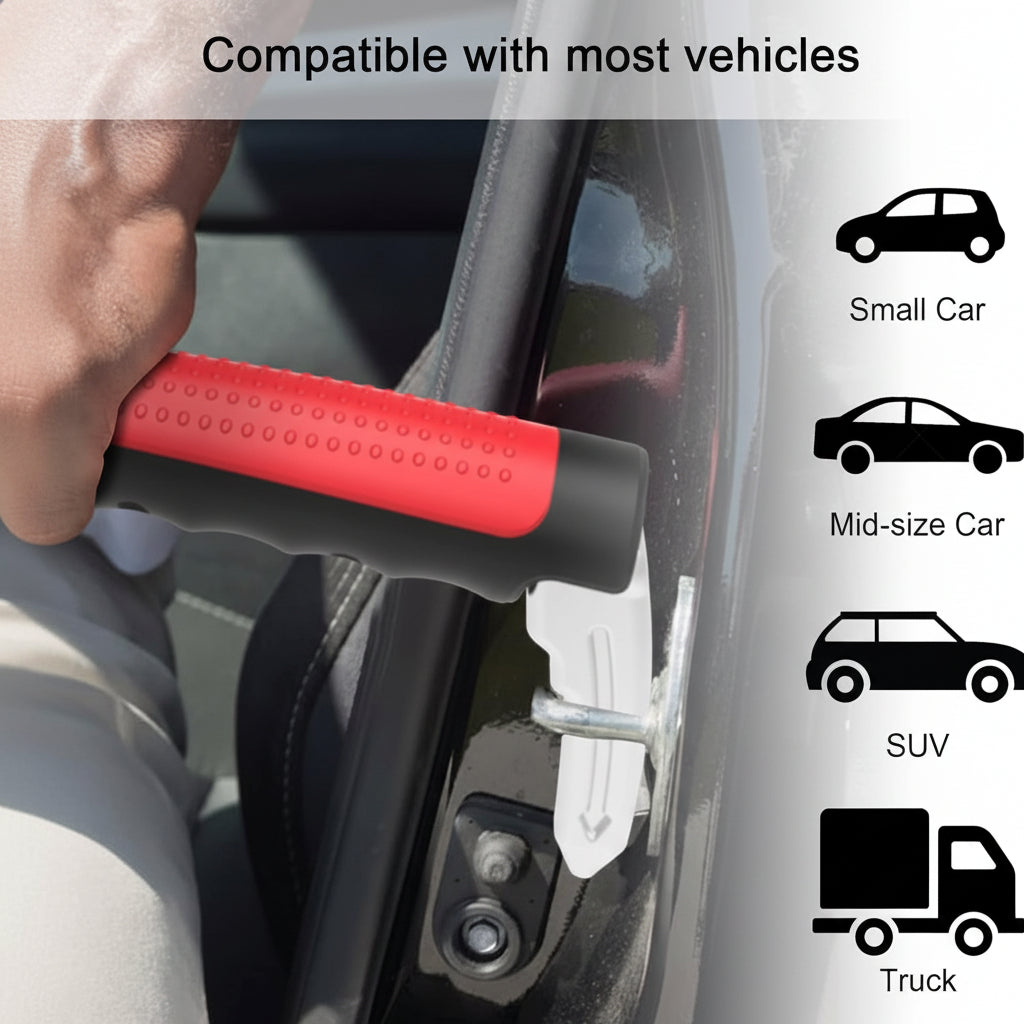 Car Emergency Tool Kit with Safety Window Breaker and Door Assist Handle