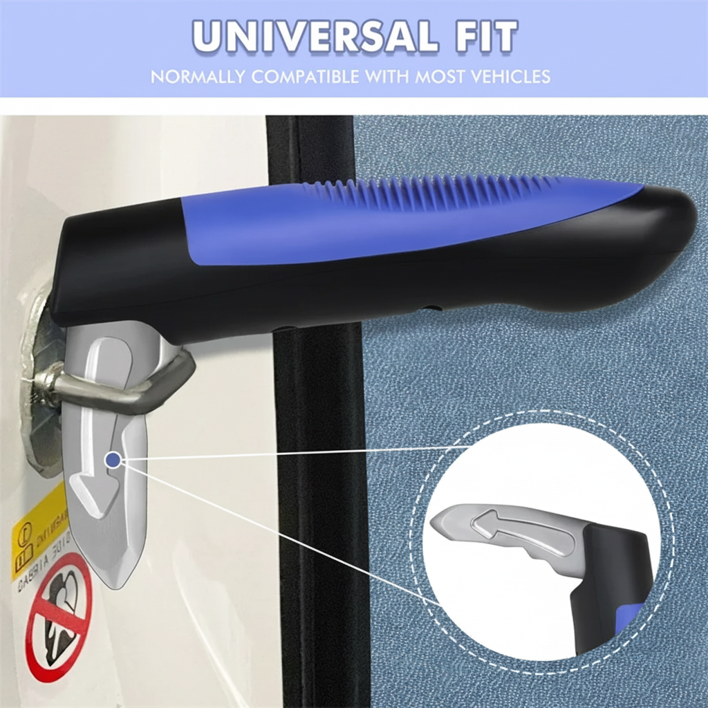 Car Emergency Tool Kit with Safety Window Breaker and Door Assist Handle