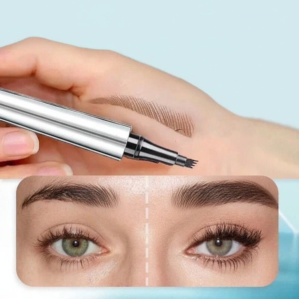 4-Tip Microblading Eyebrow Pencil - Waterproof Brow Makeup Pen