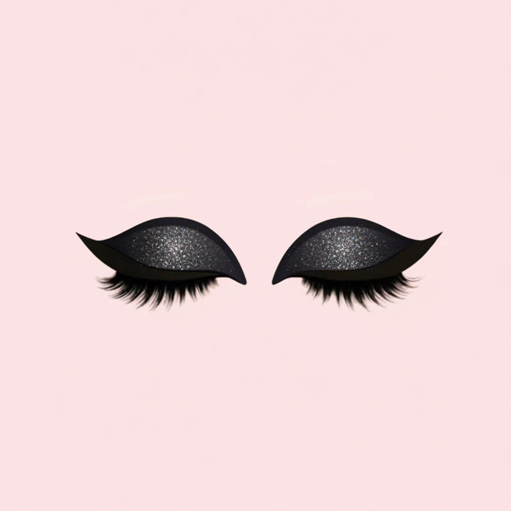 3-in-1 False Eyelashes Kit - Reusable Eyeshadow, Eyeliner & Makeup Sticker Set