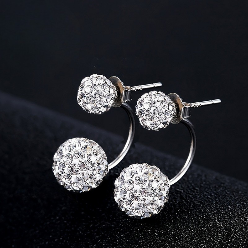 CZ Flower Stud Earrings in 925 Sterling Silver – Perfect Mother's Day Gift