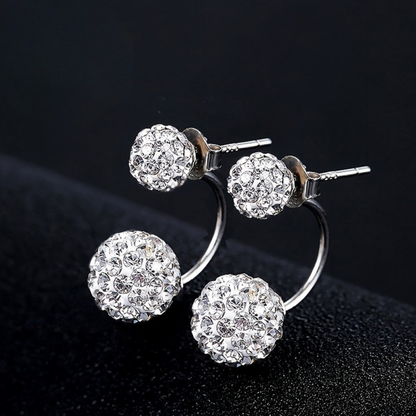 CZ Flower Stud Earrings in 925 Sterling Silver – Perfect Mother's Day Gift