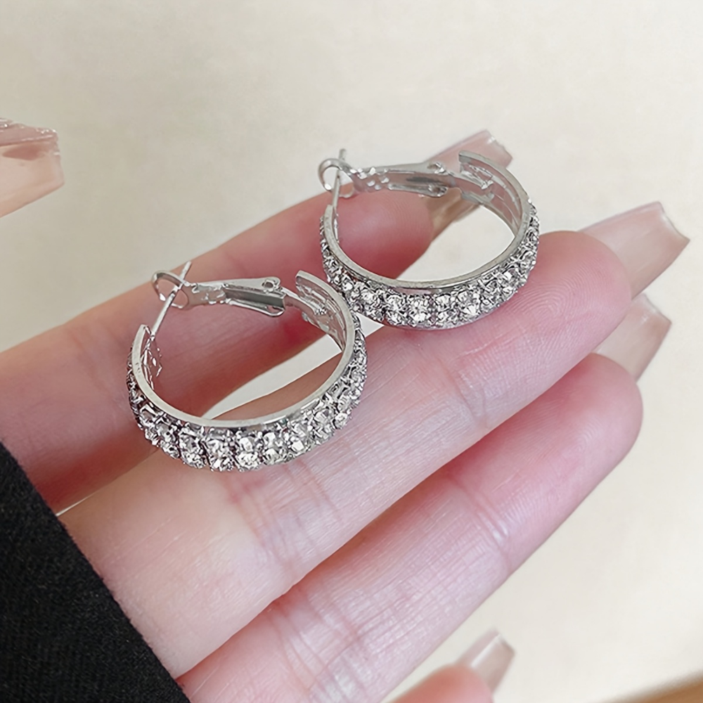 Elegant Gold Crystal Hoop Earrings - A Perfect Mother's Day Gift