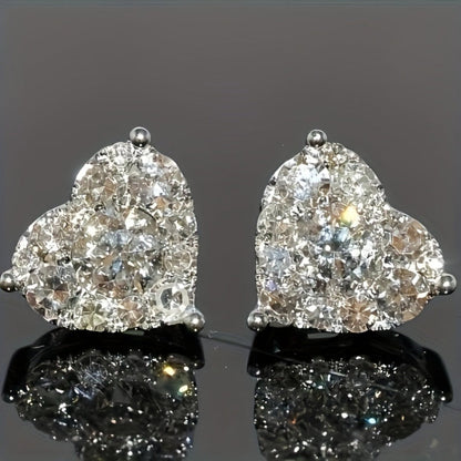 Heart Crystal Stud Earrings – Perfect Mother’s Day Gift, Fashion Jewelry