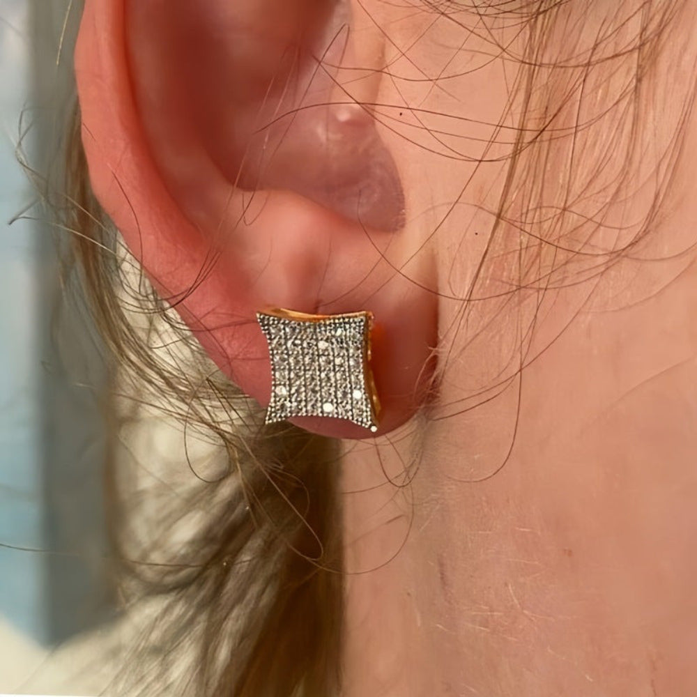 Elegant Rhinestone Square Stud Earrings – Perfect Mother's Day Gift