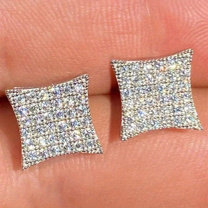 Elegant Rhinestone Square Stud Earrings – Perfect Mother's Day Gift