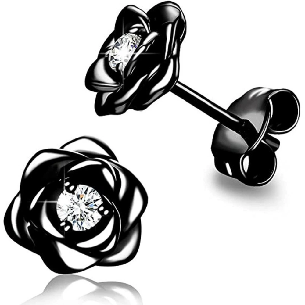 Gold Birthstone Flower Stud Earrings – Perfect Mother's Day Gift Jewelry
