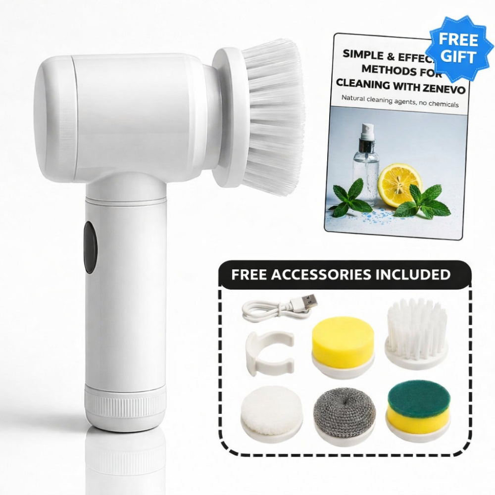 Electric Rotary Scrubber Cleaning Brush - Powerful Household Cleaning Tool