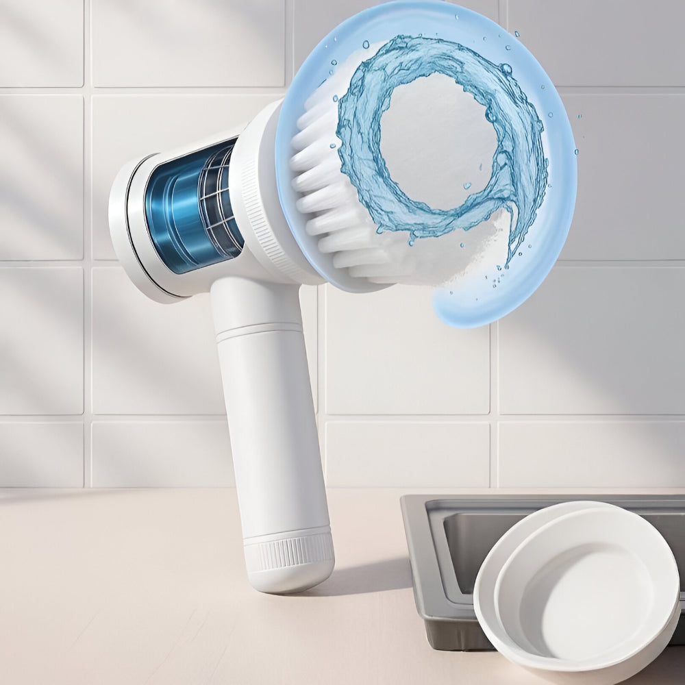 Electric Rotary Scrubber Cleaning Brush - Powerful Household Cleaning Tool