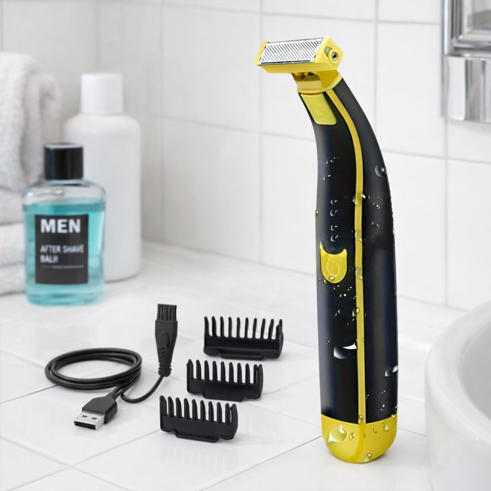 Cordless USB Rechargeable Electric Shaver & Body Hair Trimmer