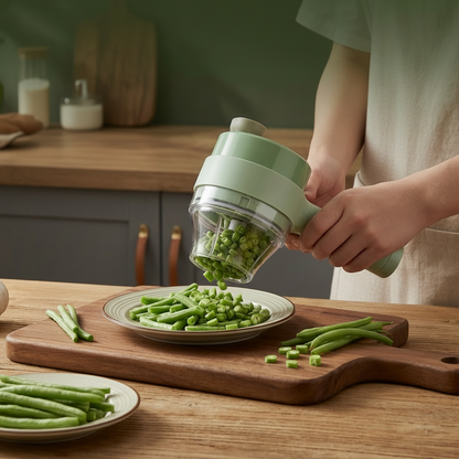 Cordless Vegetable Chopper & Electric Food Processor — Portable Wireless Kitchen Cutter