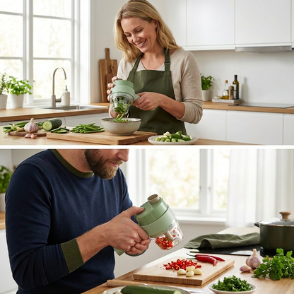 Cordless Vegetable Chopper & Electric Food Processor — Portable Wireless Kitchen Cutter