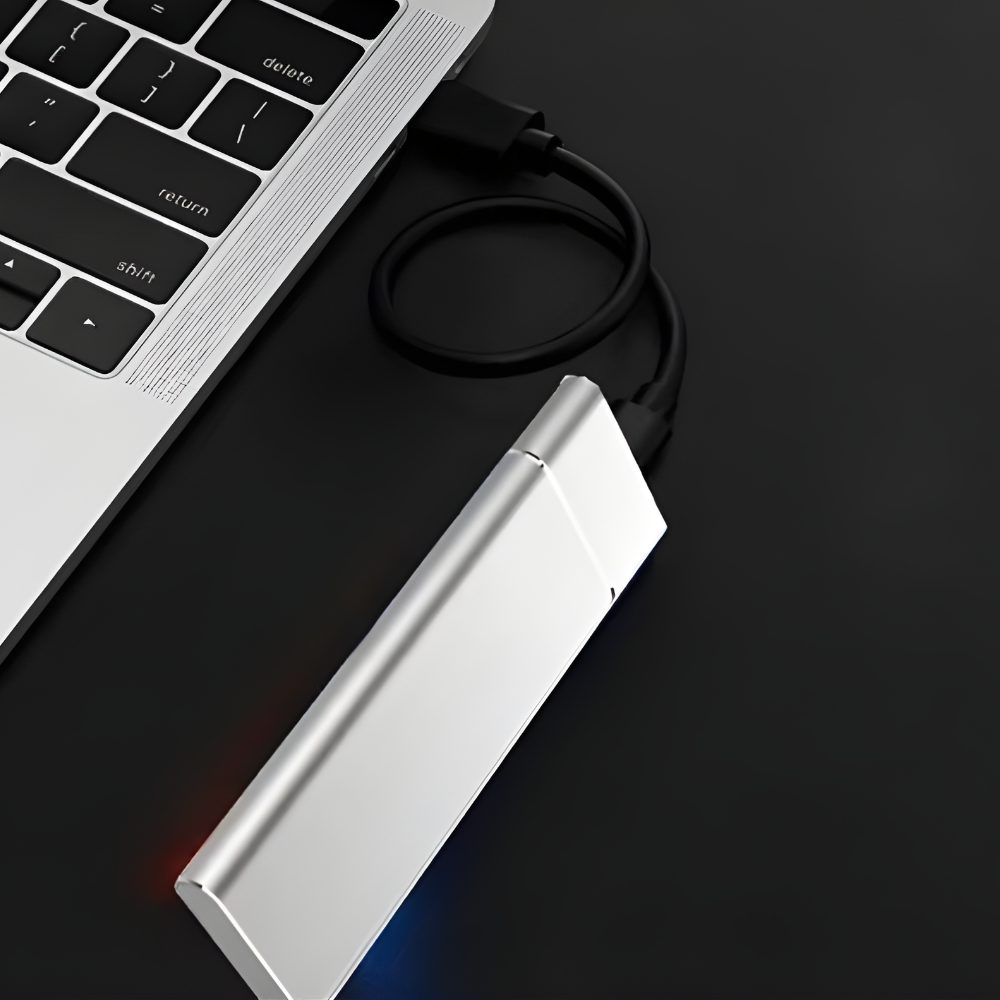Aluminum Portable External Hard Drive – Sleek, Durable Storage Solution