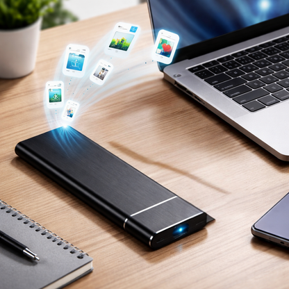 Aluminum Portable External Hard Drive – Sleek, Durable Storage Solution