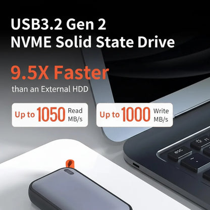 512GB Portable External SSD - 1050 MB/s High-Speed Storage